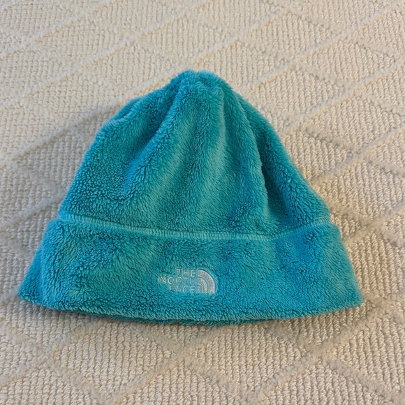 The North Face youth Turquoise Fleece Beanie hat - Picture 1 of 1